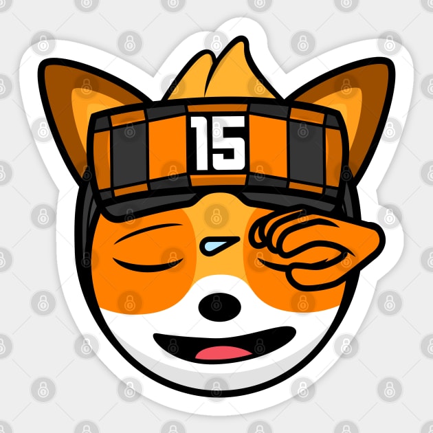 Relieved Gamer Fox Strattzr Sticker by MOULE